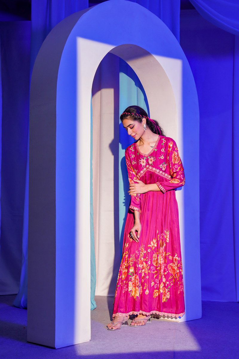 Cute Pink Muslin Gown