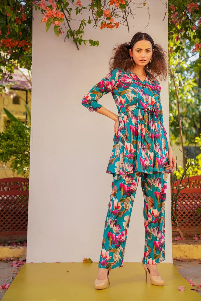 The Multicolor Flowera Coord Set