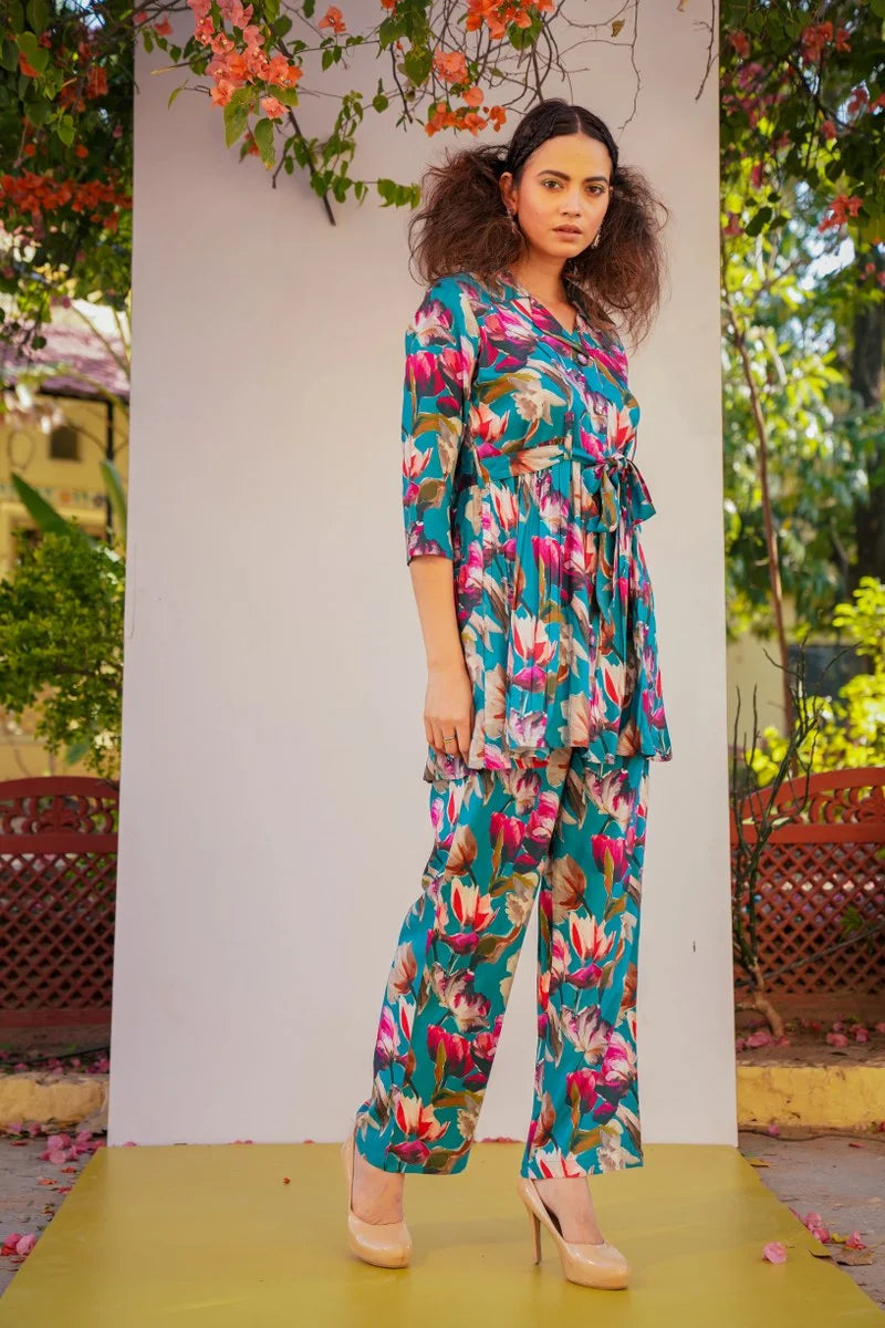 The Multicolor Flowera Coord Set