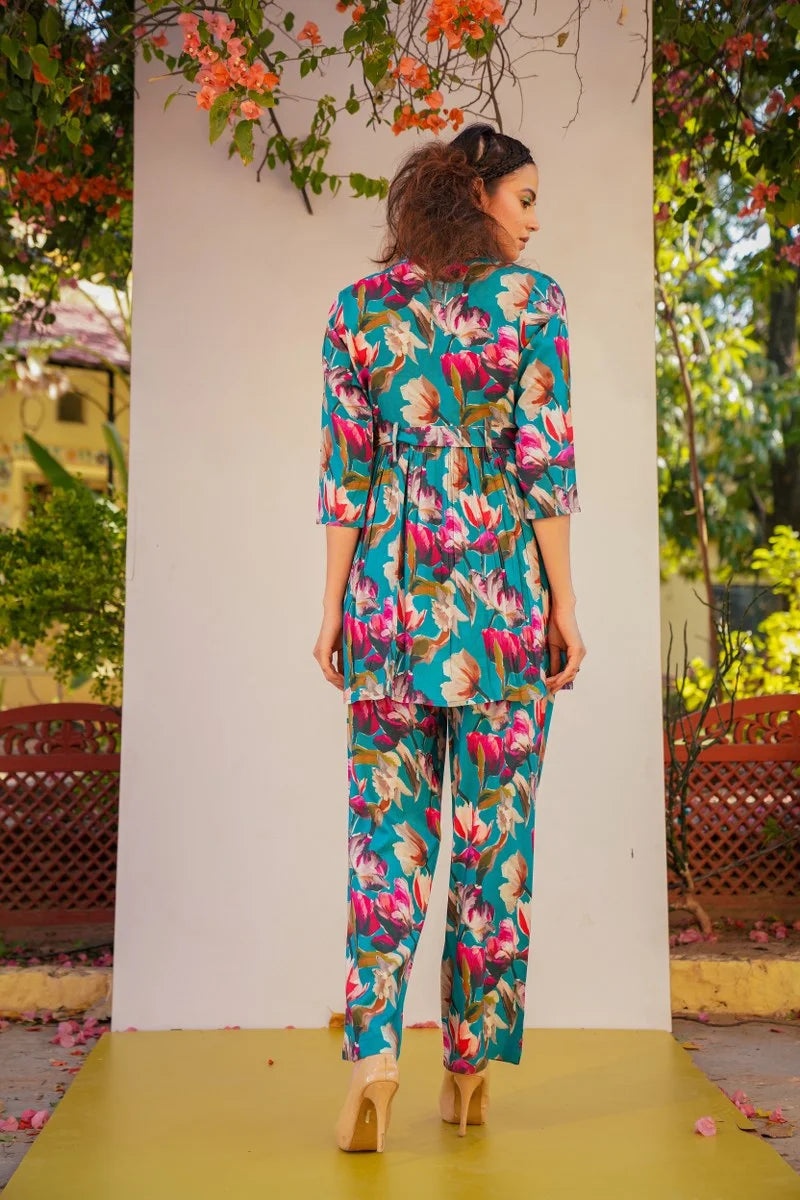 The Multicolor Flowera Coord Set