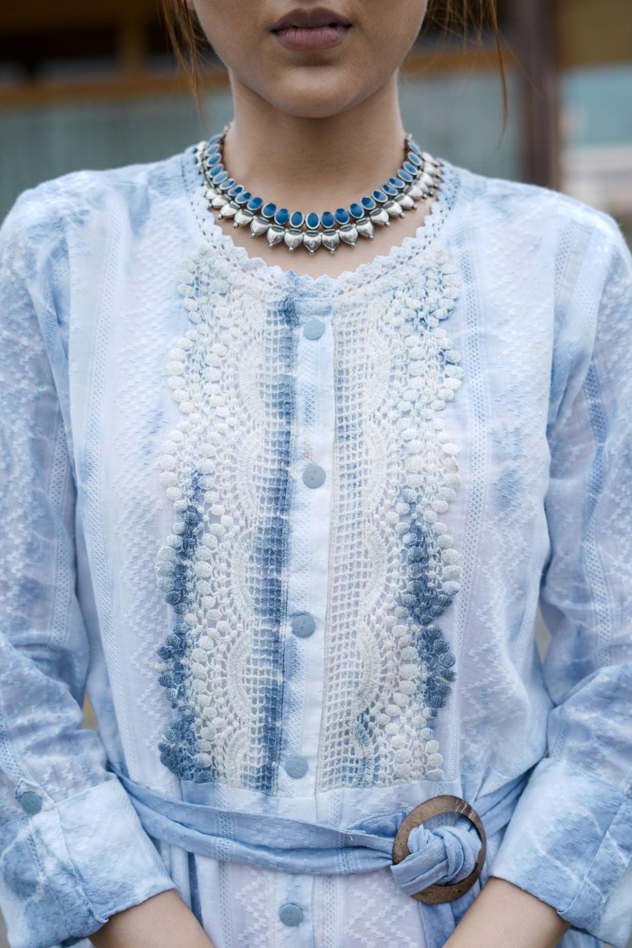 A Blue Indigo Midi