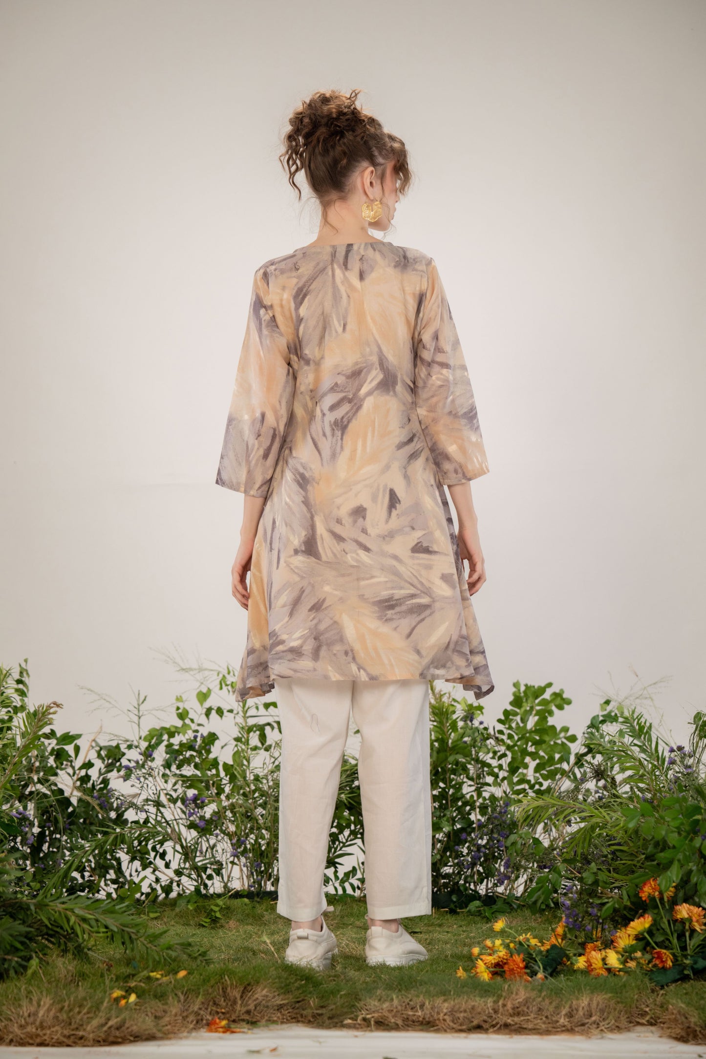 PASTEL BREEZE FLORAL WRAP CO-ORDS SET ELEGANT & FLOWY COTTON STYLE