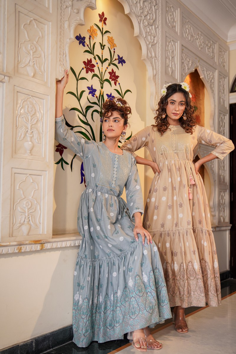Beautiful long gown for party wear