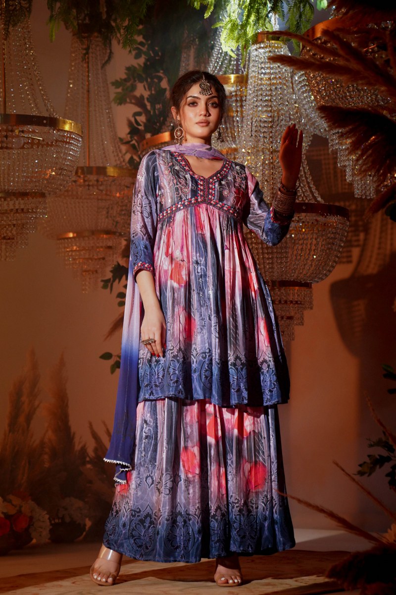 Classy Chinon Sharara Set👑