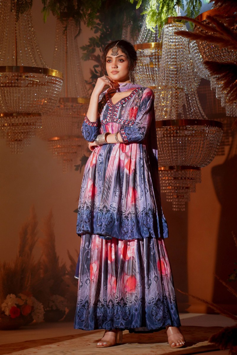 Classy Chinon Sharara Set👑