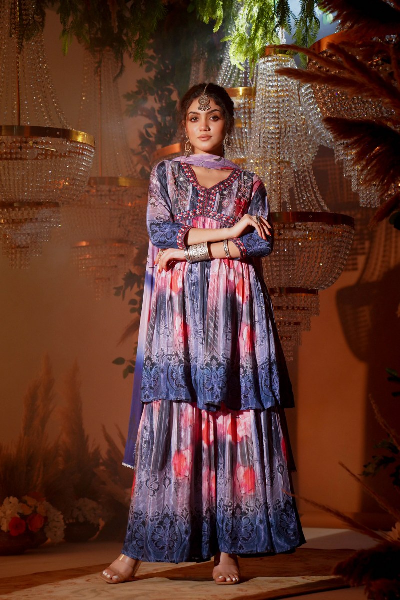 Classy Chinon Sharara Set👑