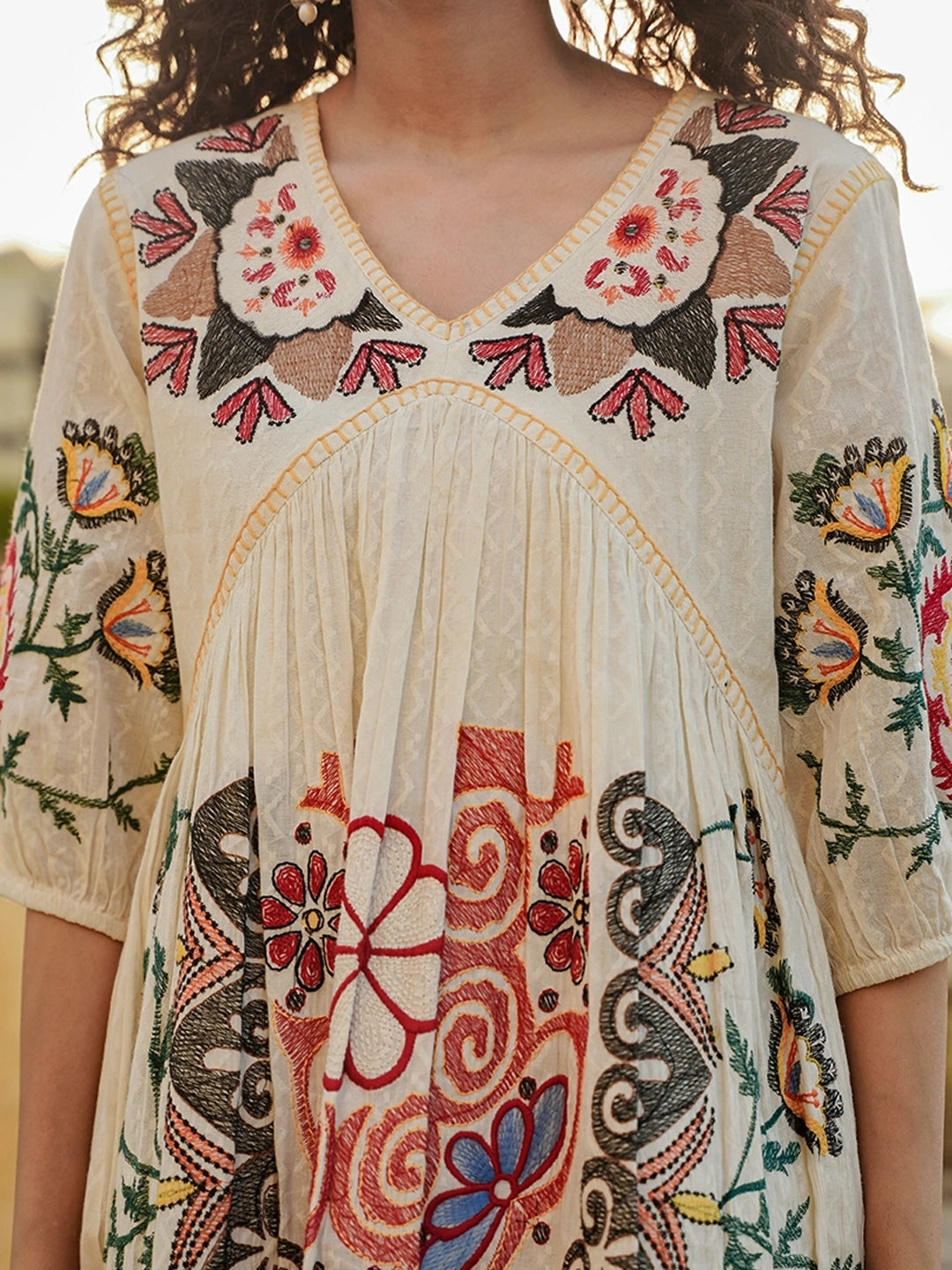 amazing threaded short dress