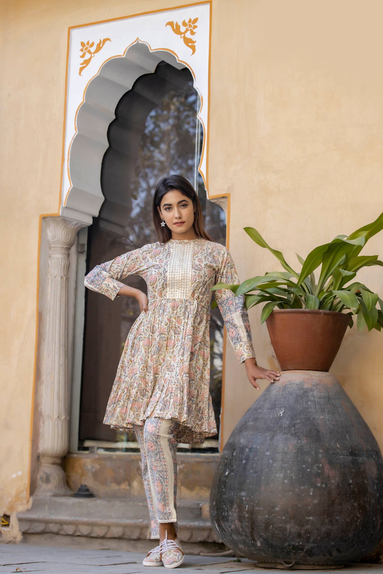 The Beautiful Pant-Set with shoes