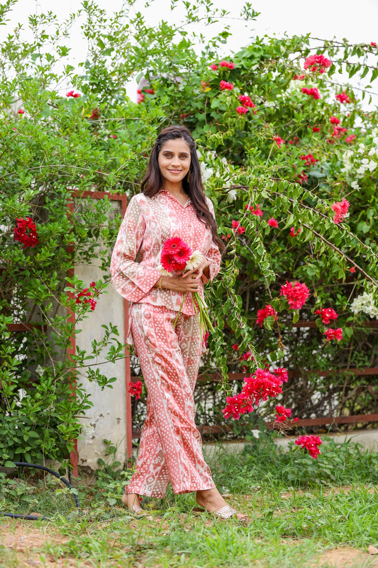 pink satin coord set