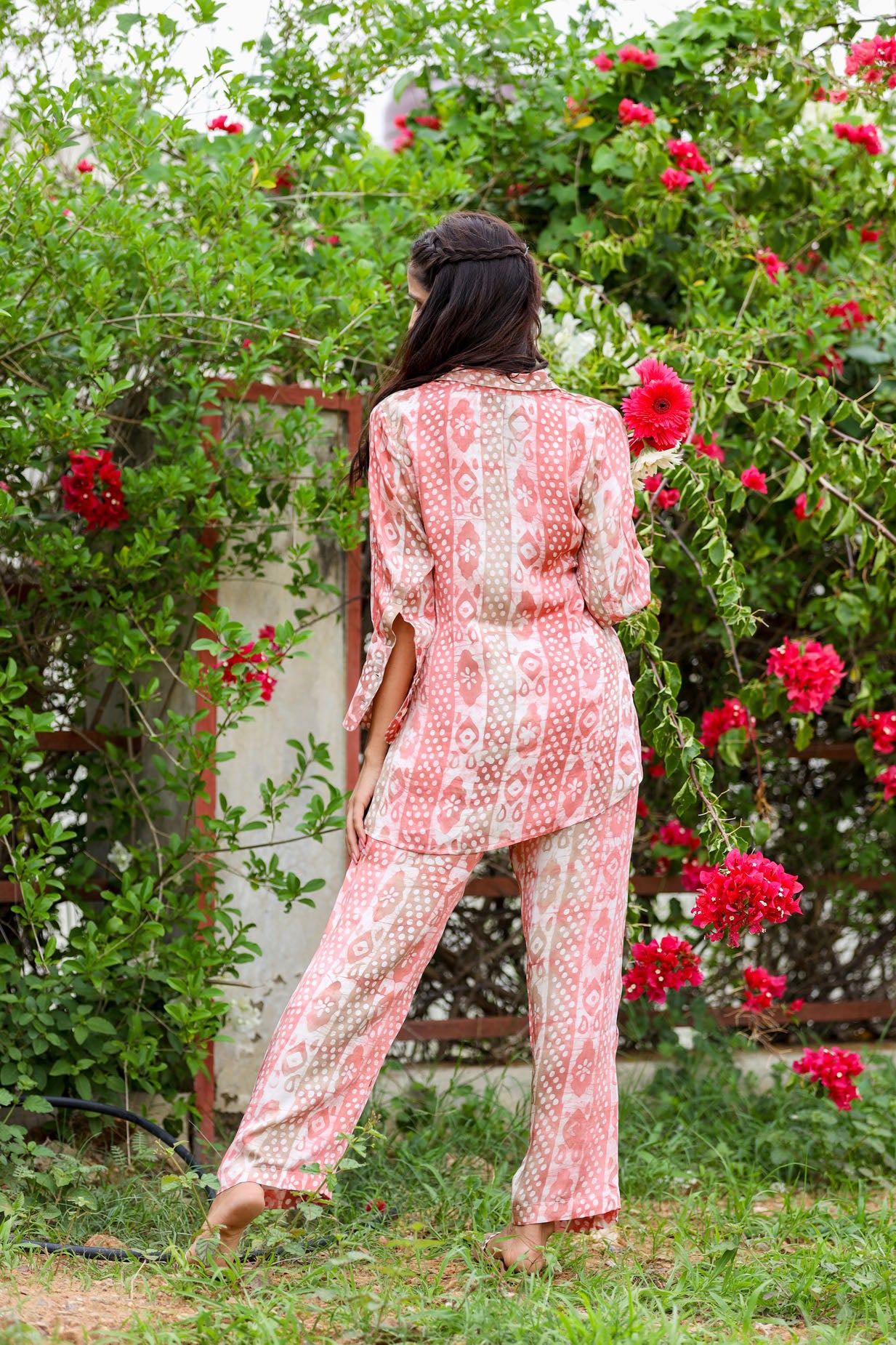 pink satin coord set