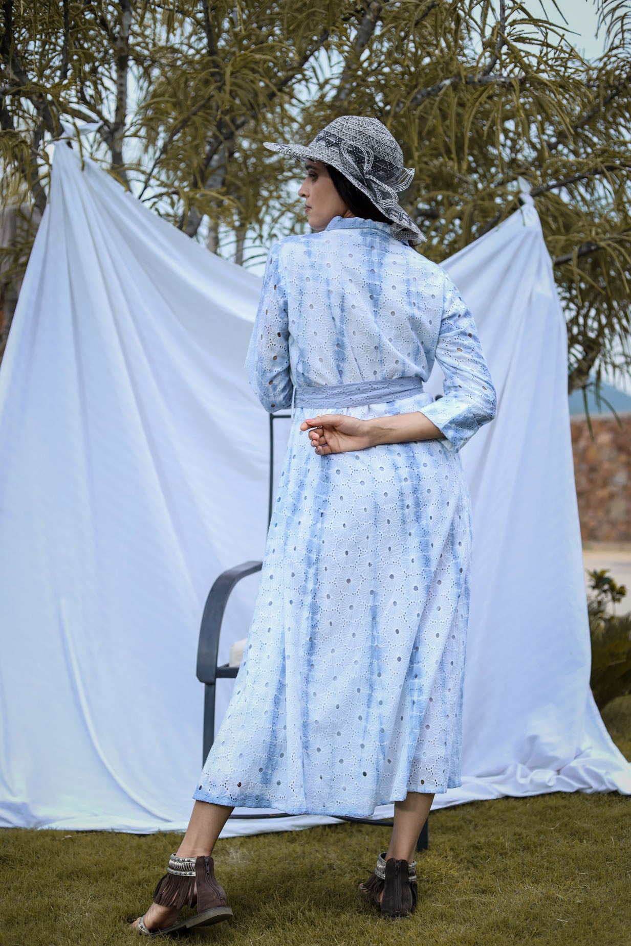 Blue Marblish Middi