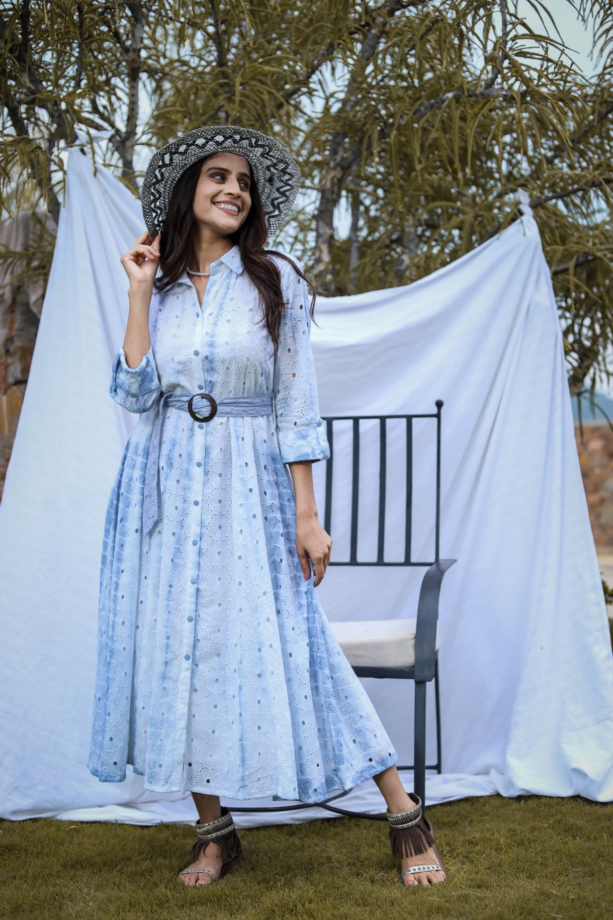 Blue Marblish Middi