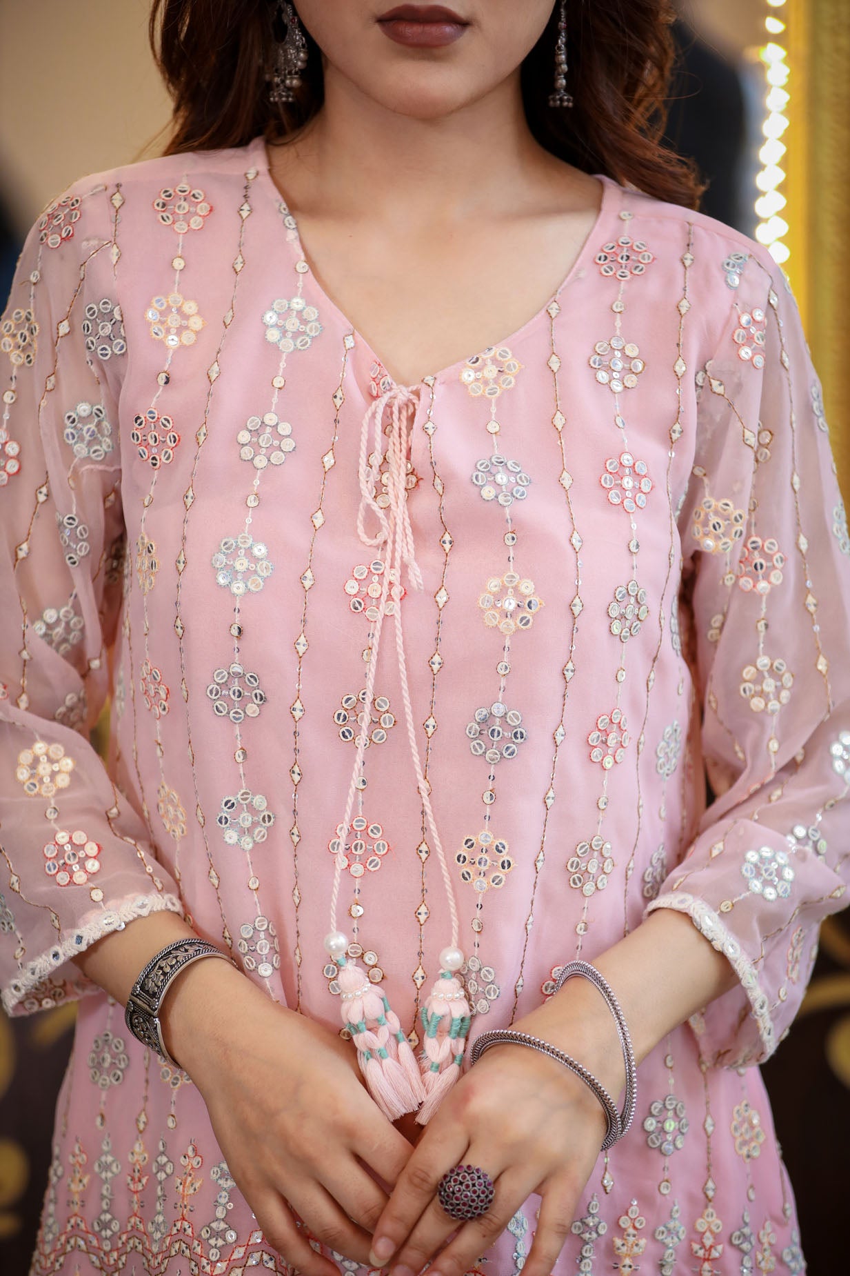 Pastel Pretty Pink Sharara