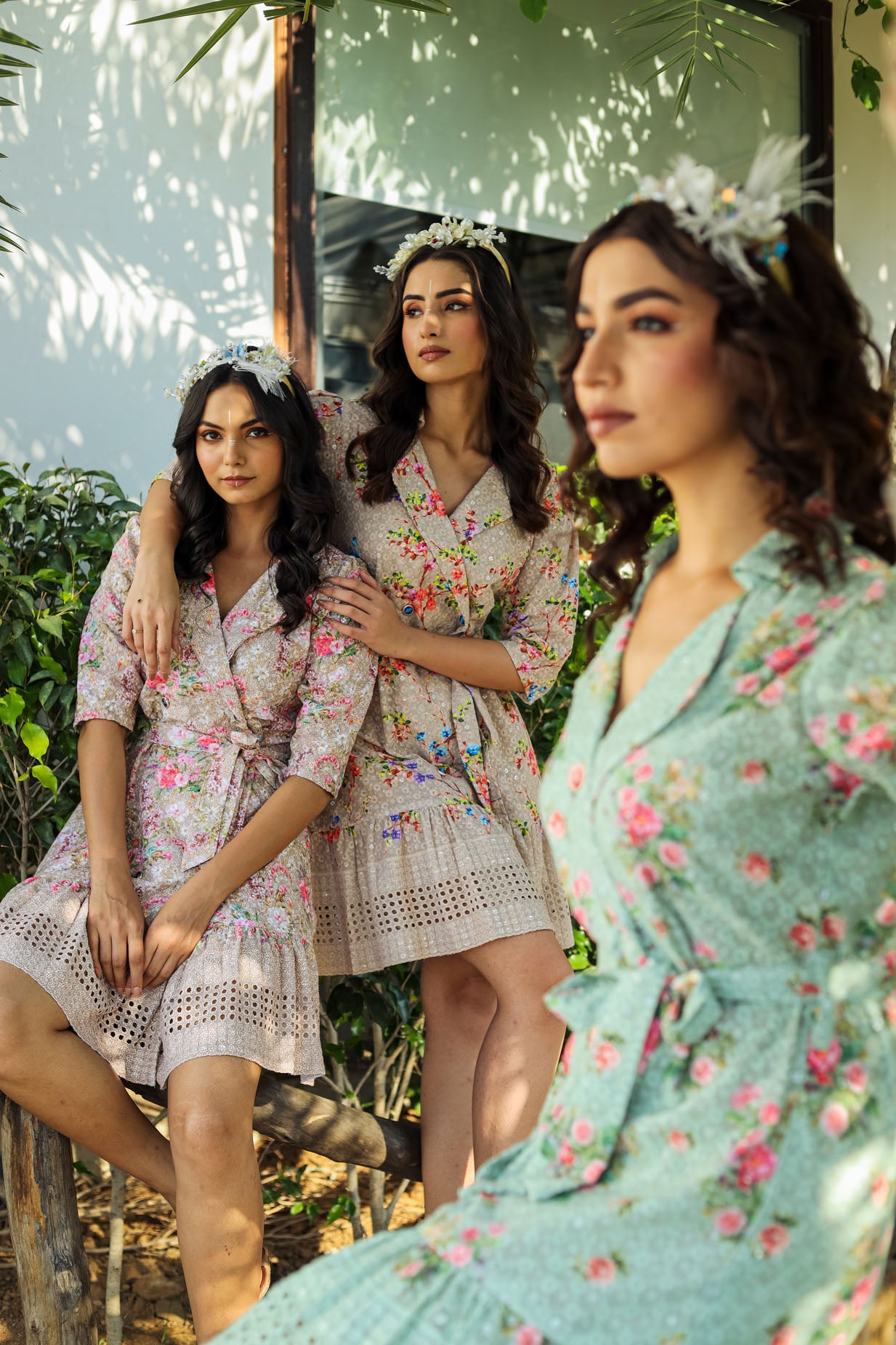Collared Printed Short Dress