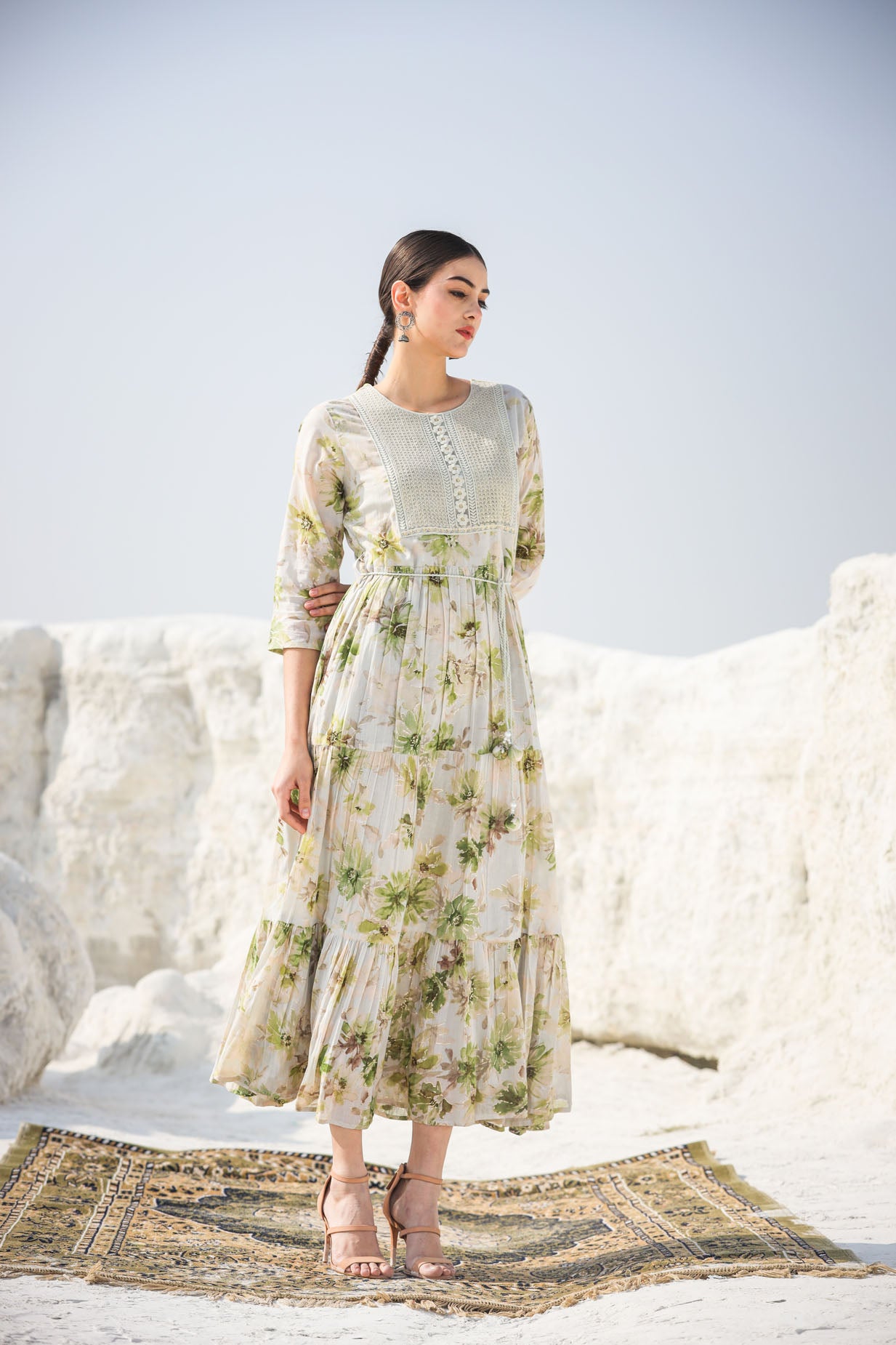 The Cotton Flowers Long Gown