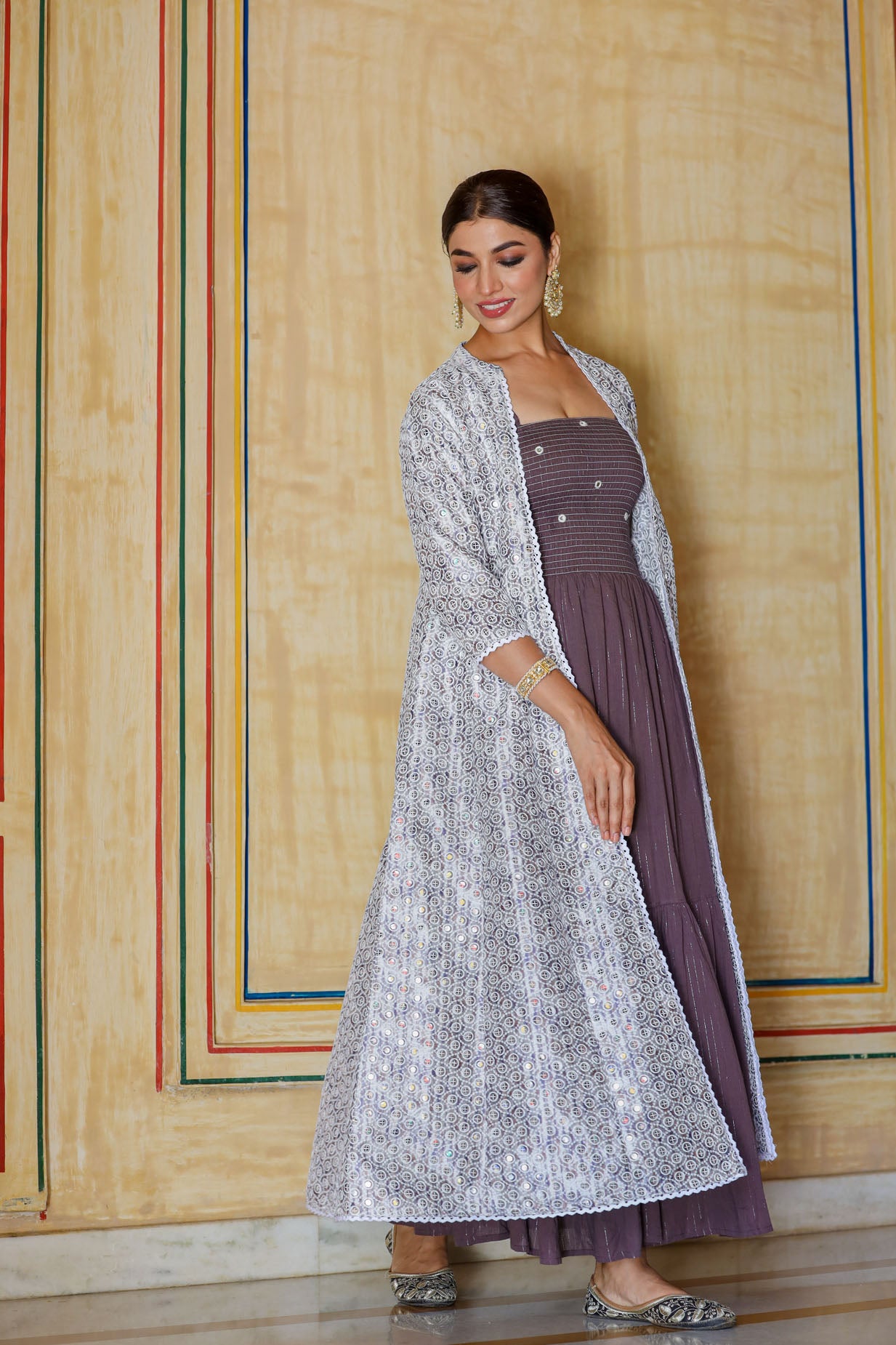 The Grey Lavishness Long Gown