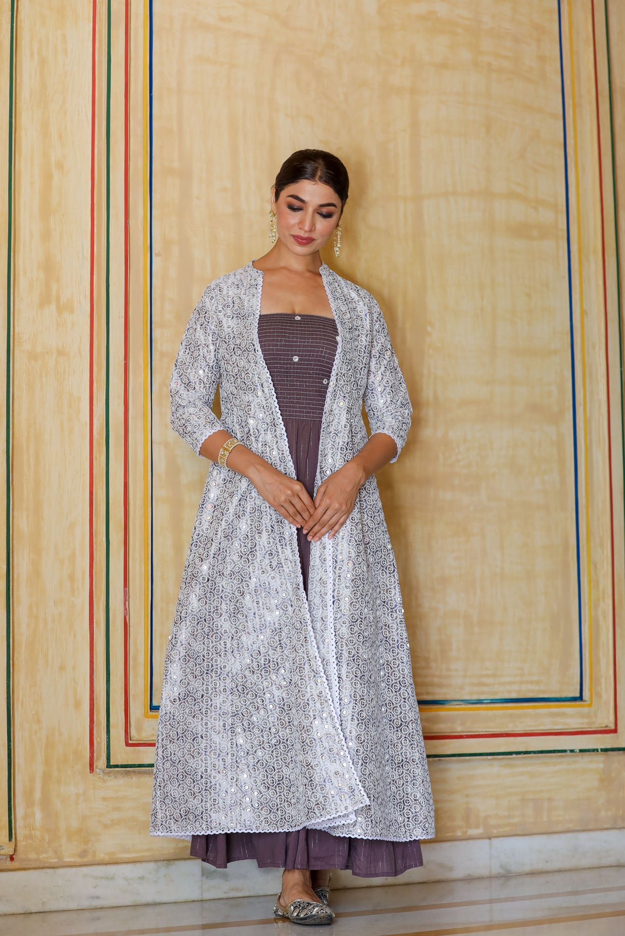 The Grey Lavishness Long Gown