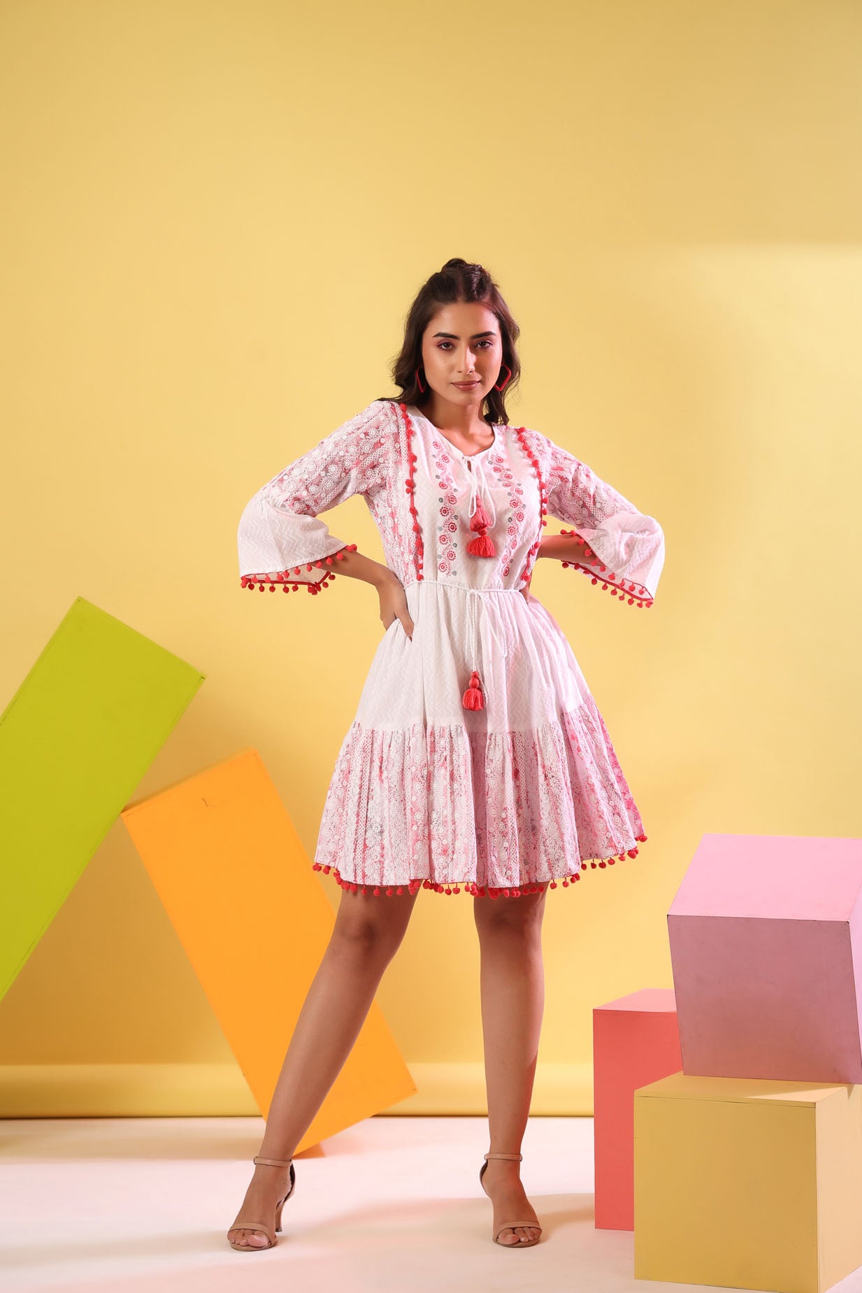 The Schiffli Short Dress