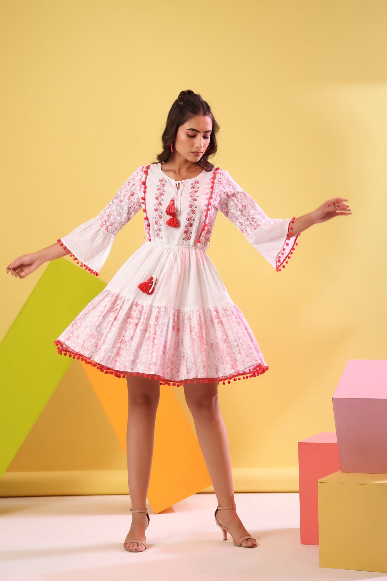 The Schiffli Short Dress