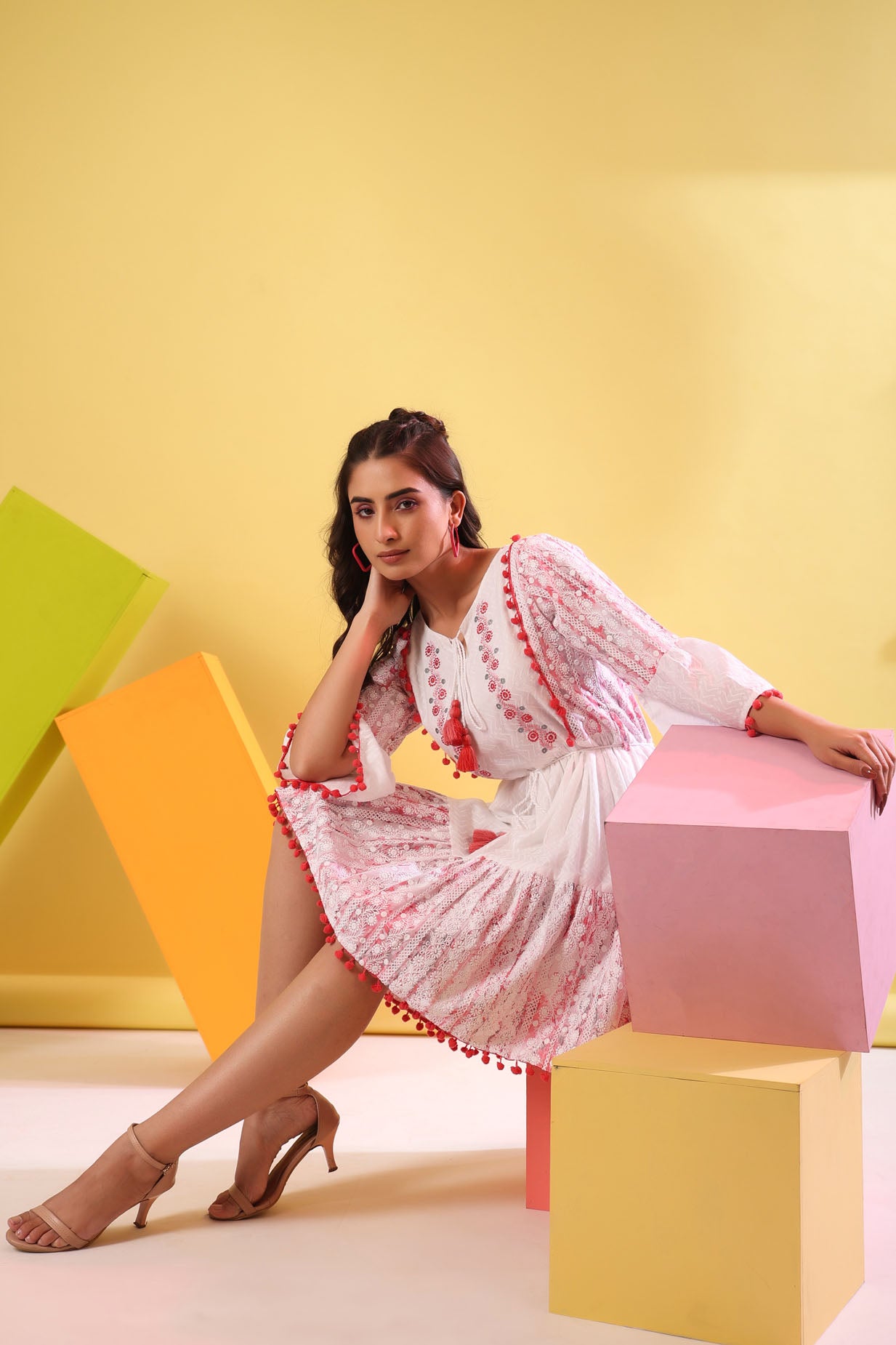 The Schiffli Short Dress