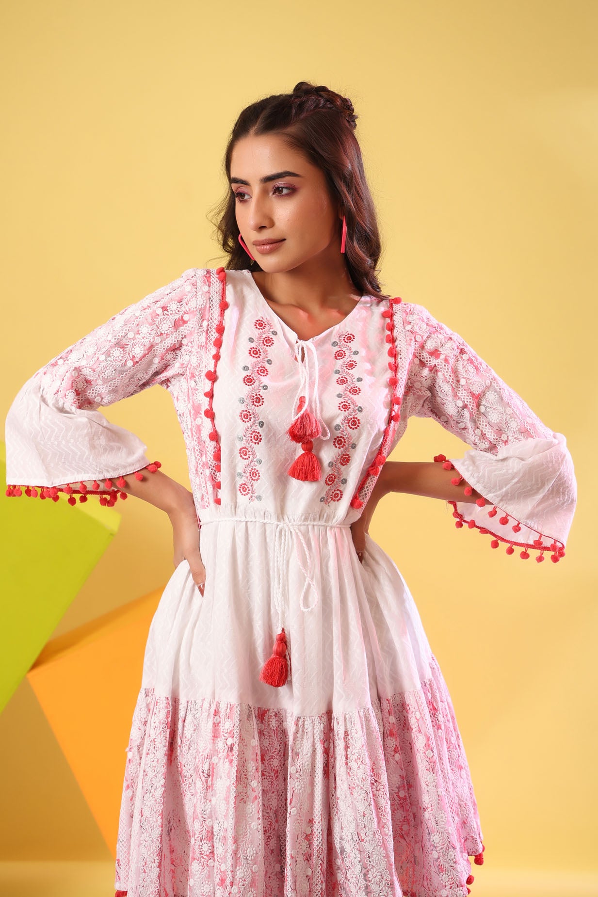 The Schiffli Short Dress