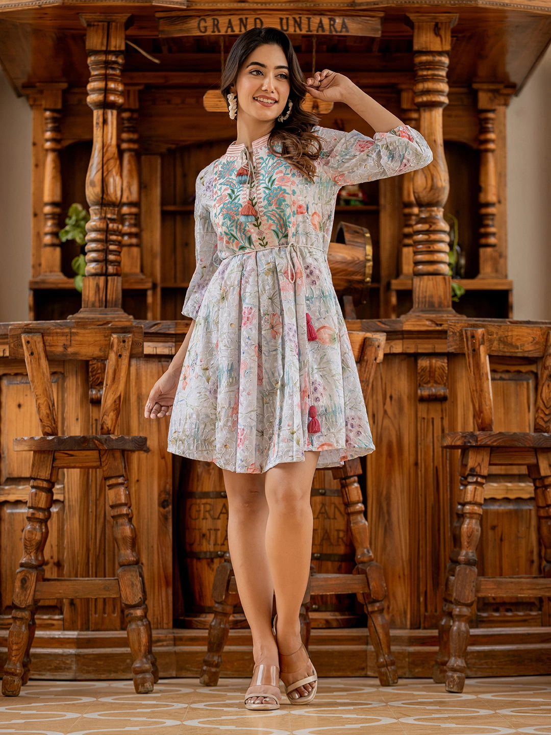 blossom bliss cotton short dress