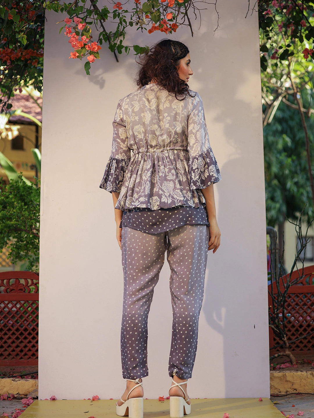 dazzle rayon printed co ord set