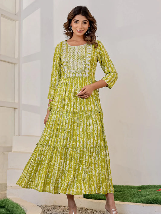radiant reverie rayon long gown