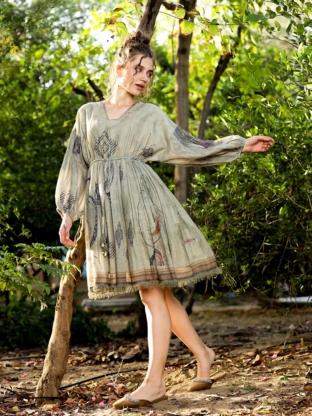 cotton cloud white short dress
