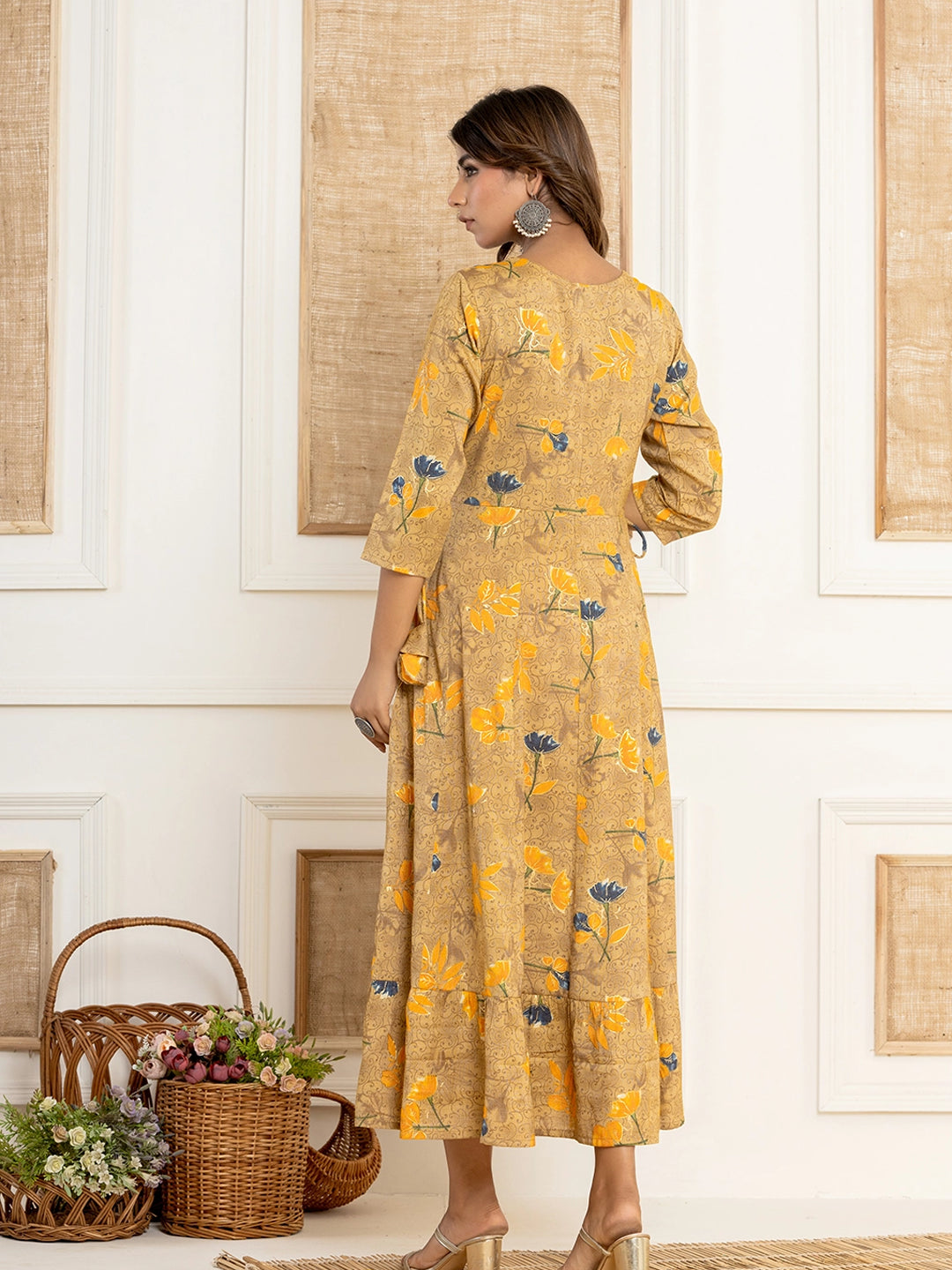 Sunset Sorbet: Rayon Long Gown