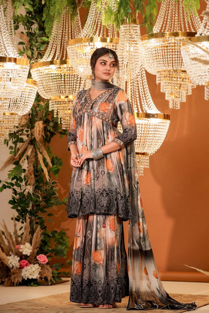 Marvelous Chinon Sharara Set