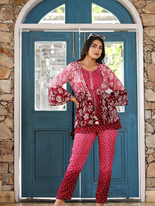 dazzle rayon printed co ord set