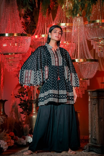 Solid Serenity Chinon Sharara Set🤩