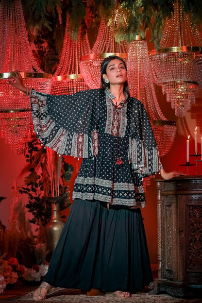 Solid Serenity Chinon Sharara Set🤩