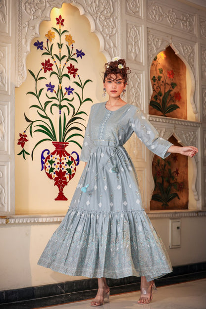 Stylish Cotton Long Gown