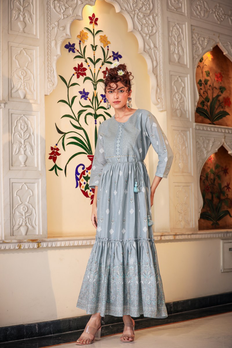 Stylish Cotton Long Gown