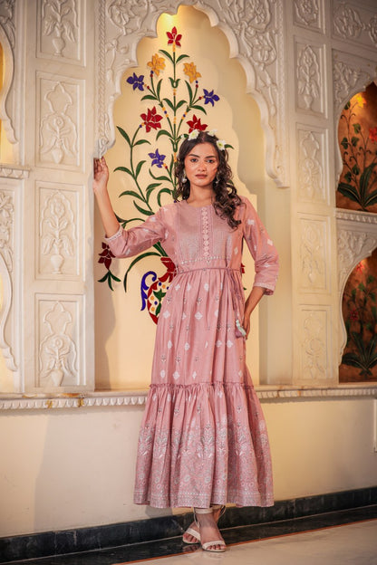 Stylish Cotton Long Gown