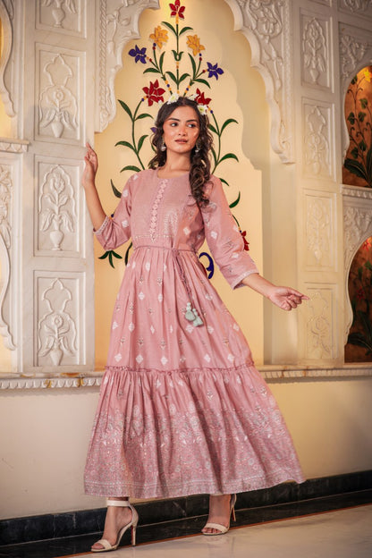 Stylish Cotton Long Gown