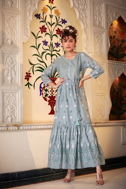 Beautiful long gown for party wear