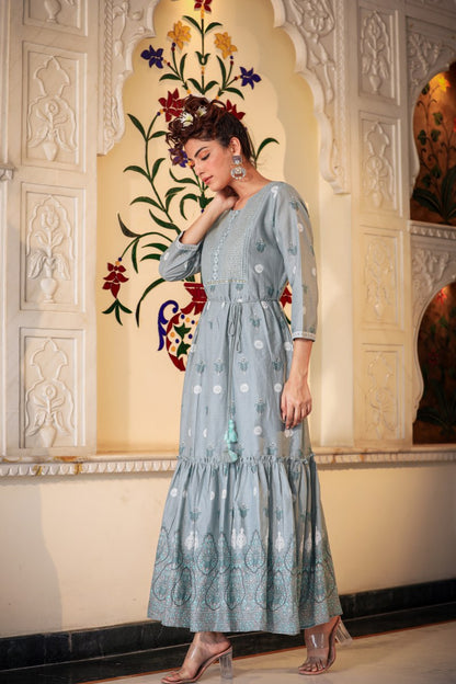 Beautiful long gown for party wear