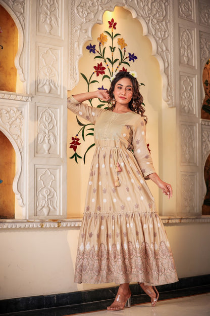 Beautiful long gown for party wear