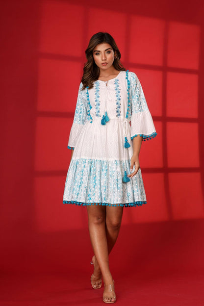 A Schiffli Short Dress