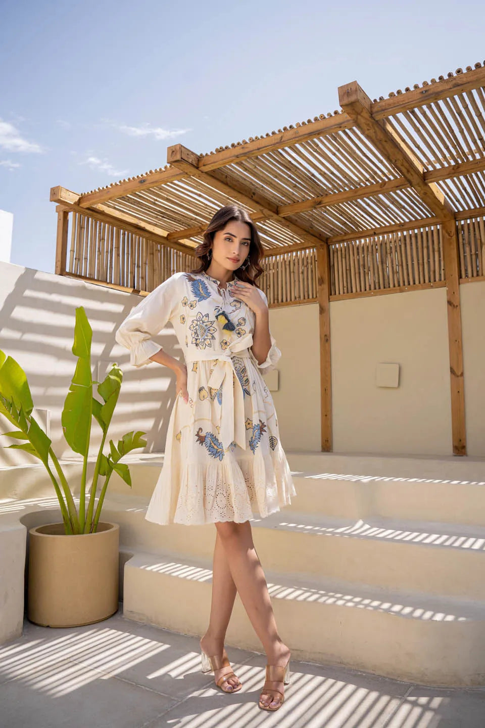 cotton embroiderd beautiful dress