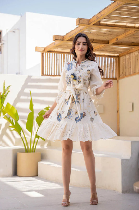 cotton embroiderd beautiful dress
