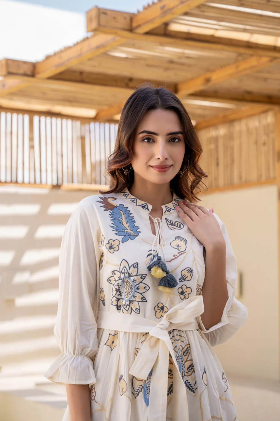 cotton embroiderd beautiful dress