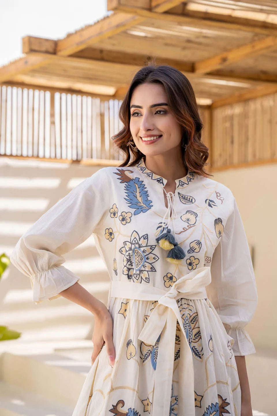 cotton embroiderd beautiful dress