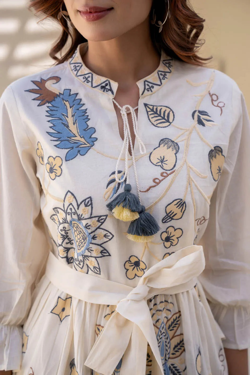 cotton embroiderd beautiful dress