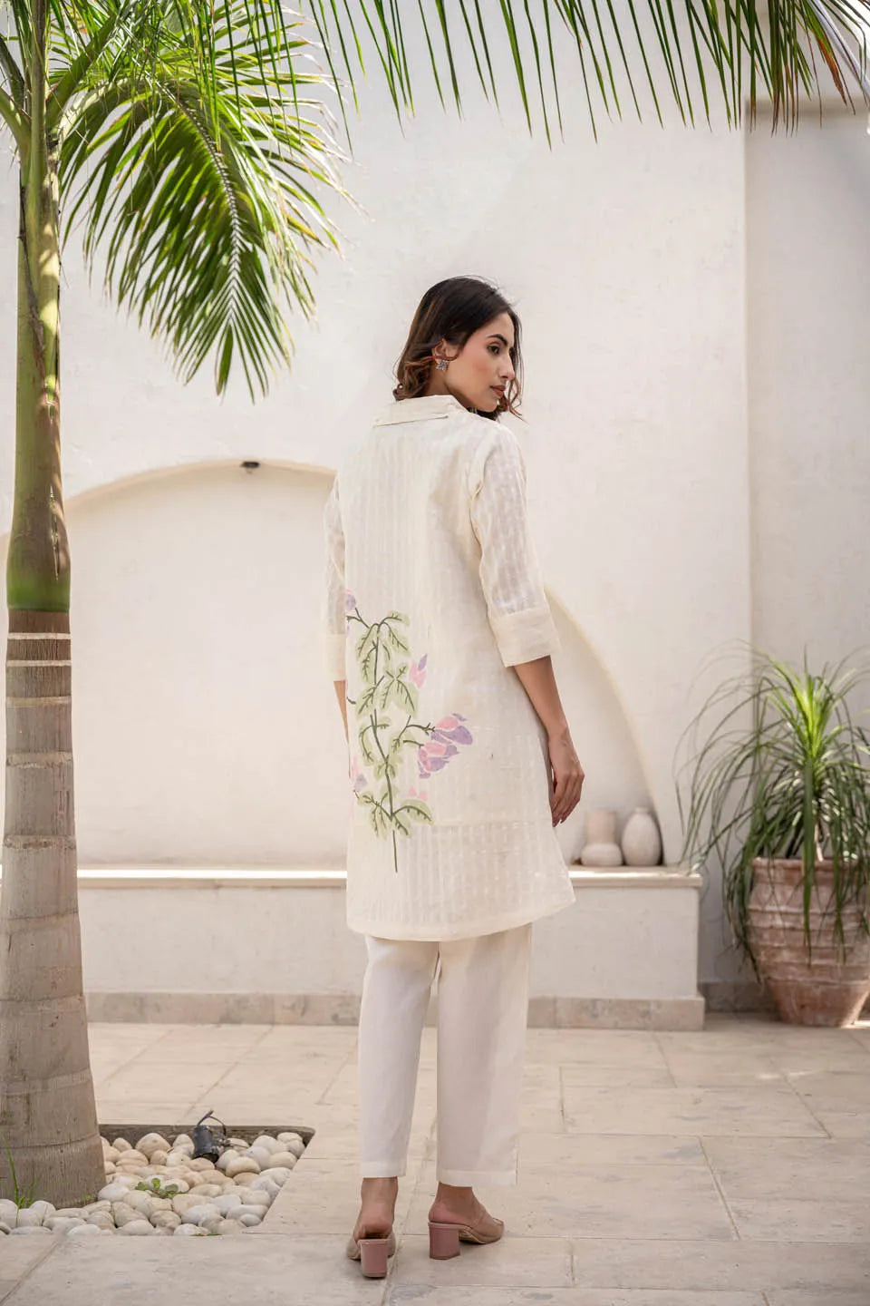cotton dobi set with flower print