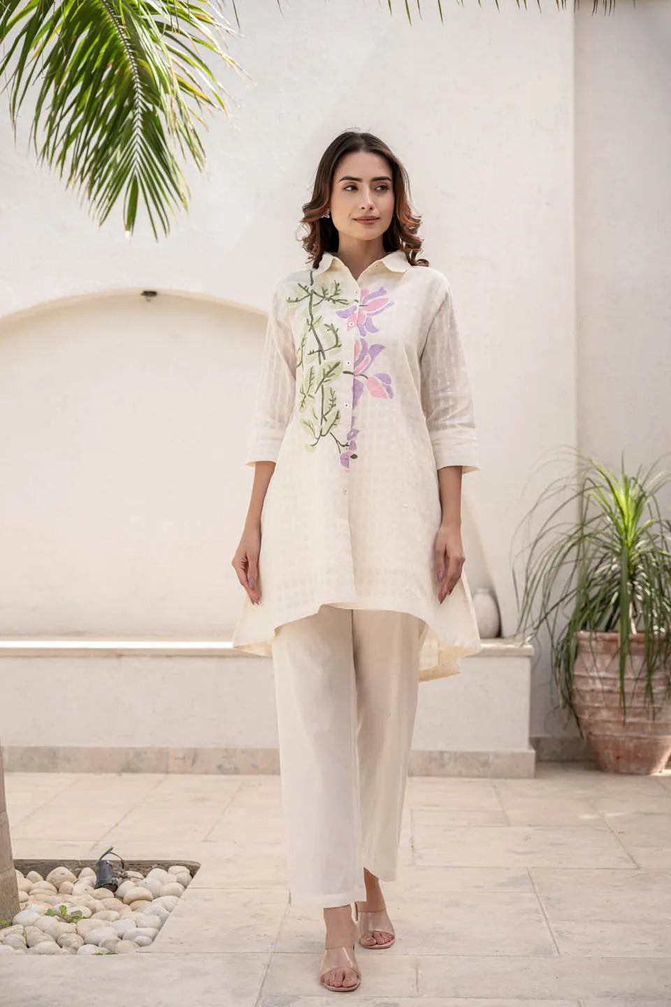 cotton dobi set with flower print