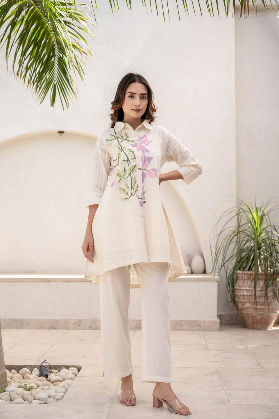 cotton dobi set with flower print